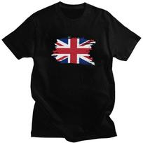 Custom UK Flag T Shirts Men Union Jack British Proud T-shirts Streetwear Tee Tops 100% Cotton Oversized Tshirt Merch - Men's ... S įvairiaspalvis