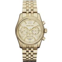 Michael Kors MK5556 Lexington Chronograph Šampaninės spalvos ciferblatas Aukso PVD Moteriškas laikrodis 38mm auksas