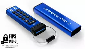 „iStorage datAshur PRO+C“ 256GB mėlyna USB atmintinė (IS-FL-DA3C-256-256)