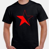 Anarchija Anarcho Komunizmas raudona žvaigždė Sukilimas Revoliucija Marškinėliai XL brown