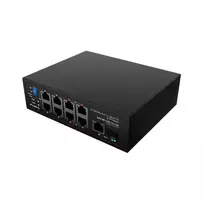 Šakotuvas LANBERG SWITCH POE 4XBT 4XAT SFP/ETH DIN UNMANAGED