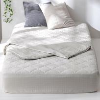 Iris Ohyama Cooling Fitted Sheet with Integrated Box Cool Summer Bedding Sheet, Semi-Double Size, BXP-NPEPS5-SD, Greige,