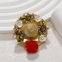 Fashionable and Versatile Hat, Elegant and High-end Flower Accessories Brooch 3cm*5cm