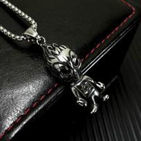 New Six Star Devil Ghost Titanium Steel Doll Necklace Ugly Doll Pendant 50CM(Necklace Size)
