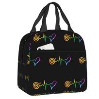 Darts Board Insulated Lunch Bags for Women Arrow Archery Target Darts Board Portable Cooler Thermal Food Lunch Box School Lunch Bag