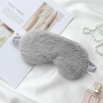 Miego kaukė Miego akių raištis Minkštos pliušinės akių kaukės Mielas akių dangtelis Juostelė Atspalvis Poilsis Akių raištis Sumigti Sveikata Akių dangtelis 1pc pilka spalva