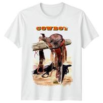 Kaubojus (1958 m) Filmo plakato įkvėpti unisex marškinėliai Retro 80-ųjų Tee L