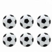 6 Pieces 28 Mm Foosball Ball Standard Size Black and White Table Soccer Material