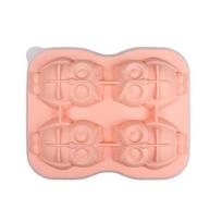 Ice Cube Tray with Lid Easy to Release Large Ice Cube Molds for Juice Cocktails 1 rožinė