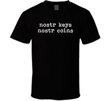 Nostr Keys Coins Bitcoin T Shirt XXL