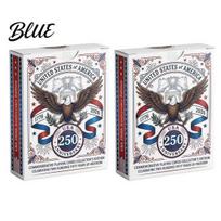 Long-lasting Shuffle Cards USA 250th Anniversary Commemorative Playing 1776–2026 Patriotic Collectible Poker Collector's Card Deck for Veteran's Day