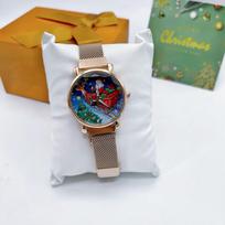 Christmas Character Lazy Magnetic Strap Women'S Watch Christmas Gas Souvenir Quartz Watch Set