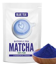 MĖLYNA arbata - Mėlynasis Matcha - Drugelių žiedų milteliai - 50g - 50 puodelių | SKANUS MALONUMAS | Pagrįstas gėlėmis - Be kofeino - | Užtraukiamas maišelis