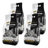 Hilton bentonite litter with activated carbon white 4x5l