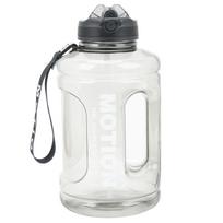 1500 ml didelės talpos sportinis vandens butelis, nešiojamas, su matavimo žymėmis, atsidarantis dangtelis, puodelis su šiaudeliu, vandens laikymui lauke, fitnesui juoda