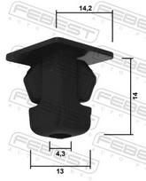 FEBEST Sąvarža, atšvaitas / apsaugos juosta 88570-126