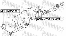 FEBEST Kardaninio veleno jungtis ASN-R51R2WD