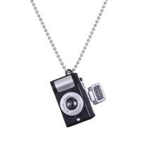 Kaklo grandinėlė Asmenybė Miela ir šauni Gimtadienio dovana Hiphopo stilius Mada Fotoaparato pakabukas Kaklo papuošalas Papuošalas juoda