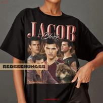 Retro Jacob juodi marškinėliai Vintage Bootleg Twilight SweaT Komanda Edward ilgomis arba trumpomis rankovėmis S įvairiaspalvis