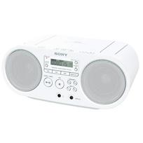 Sony AUX CD Radio FM White W ZS-S40 FM/AM/Wide compatible, ZS-S40