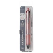 Pilot Grip Pen Ballpoint Pen Mechanical Pencil Dr. 4+1 Multi-Function (4-Color 0.7mm + 0.5mm) [Baby Pink]