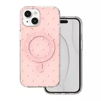 Telforceone „Bubble Dots Mag“ dėklas, skirtas „iPhone 15“, 6,1 colio, rožinis