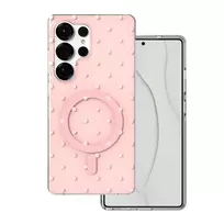 Telforceone „Bubble Dots“ magijos dėklas, skirtas „Samsung S25 Ultra“, rožinis
