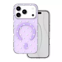 Telforceone „Bubble Dots Mag“ dėklas, skirtas „iPhone 17 Pro 6,3“ / „18 Pro 6,3“; violetinis