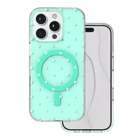 Telforceone „Bubble Dots Mag“ dėklas, skirtas „iPhone 16 Pro 6,3“; žalias