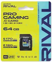Atminties Kortelė - GoodRam Rival M2AA 64GB Micro SDXC V30 170MB/s