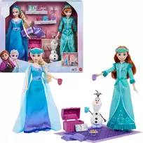 FROZEN Disney Kraina Lodu Pižama Party Sióstr komplektas lalek Anna i Elsa su Olafem + priedai