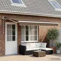 Ištraukiama markizė Taupe 600 × 300 cm Audinys ir aliuminis