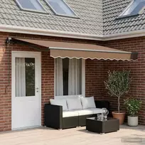 Ištraukiama markizė Taupe 600 × 300 cm Audinys ir aliuminis