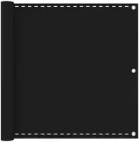 Balkono Ekranas Juoda 75 x 1200 cm HDPE ir aliuminis