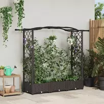 Pakeltas lovas su trelėmis ir stogu Ruda 169 x 40 x 123 cm PP