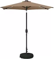 Sodo skėtis su LED šviesomis ir standu 230 x 230 cm Poliesteris