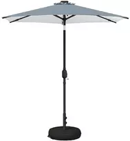 Sodo skėtis su LED šviesomis ir standu 230 x 230 cm Poliesteris