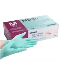 Santex Nitriflex Žalias vienkartinės nitrilo pirštinės, žalios, 3.5g (100vnt.) - L - 1pak.x100vnt.