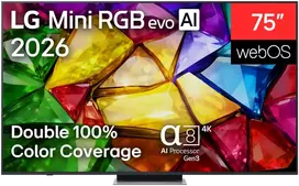 Televizorius LG 75MRGB87B3B 75" (189 cm) 4K Mini RGB evo Smart TV | LG
