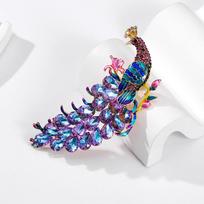 Elegant, Luxurious and High-end Heavy-duty Peacock Brooch 3cm*5cm