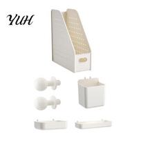 Cute Animal Desk Organizer Reading Stand Multi-Grid Desktop with Elevated Base Rounded Corners to Prevent Book Holder Tipping Macaron Colors for Kids Small