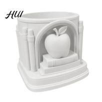 Unique Book Design Holder 3D Printed Apples Pen Roman Arch PLA Desk Organizer for Compact 7x7x8cm Pencils Markers Creative Gift Teachers Students Cute balta