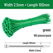 Chunzhilin Outdoor Gardening Nylon Cable Ties žalia