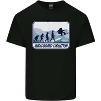 Snowboarding Evolution Funny Snowboarder Mens Light Cotton T-Shirt S