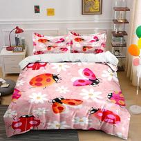 Ladybug and Daisy Bedding Set Bedding Duvet Cover Set Duvet Cover Pillowcases (1 * Duvet Cover 2 * Pillowcases, without duvet insert) 135x200cm