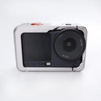 Aluminum High Quality Lightweight Camera Cage for Osmo Action 6 Side Quick-Release Vertical Video Cold Shoe Mount 1/4 -20 sidabras