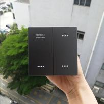Smart Home Light Switch Panel Metal Panel Soft-Touch RS485 Electric Smart Switch (Grey,89mm*89mm&Eu Standard) pilka