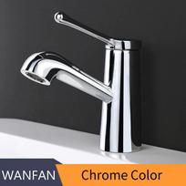 Modern Single-Handle Bathroom Faucet One-Hole Mixer Tap Deck Mount Various Colors Black Ceramic Tap for Bathroom Basin (as the picture,Brass)
