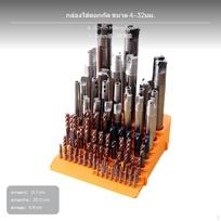 Tool Storage Box, CNC Milling Cuttcollet Holdcollet, boring drill tip Organizcollet, PP matcolletial 4-32mm Cutter Box
