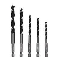 -piece set of 1/4 shank three- woodworking drills, 4//6/8/10mm woodworking hole tools One Size